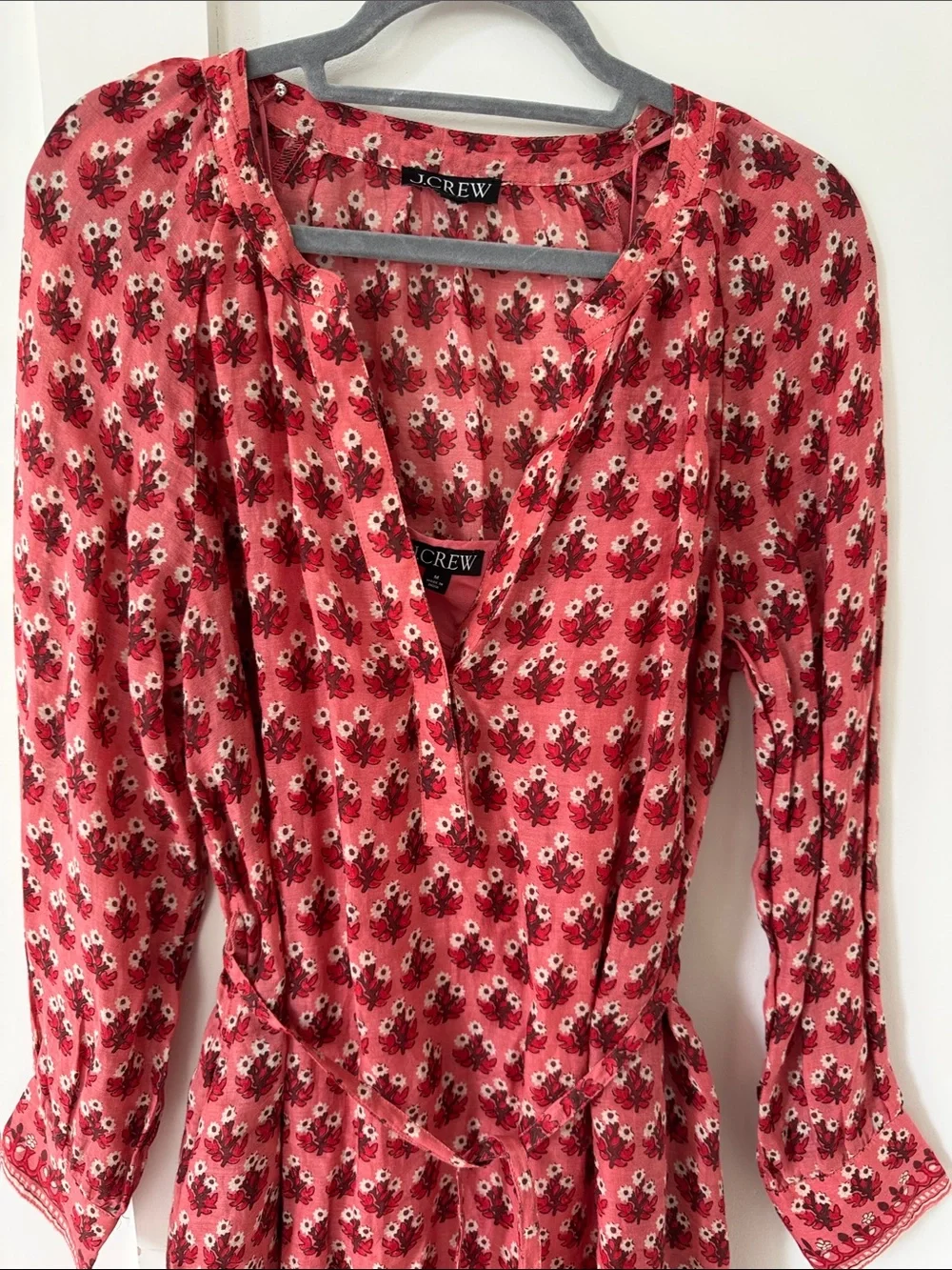 NEW J Crew Cabana mini dress in block-print ramie Size M